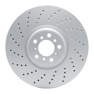 BMW X6 Brake Rotor (1) - Left Front - R1 Concepts - GeoSPEC Coated Rotor - Drilled - `15-`19